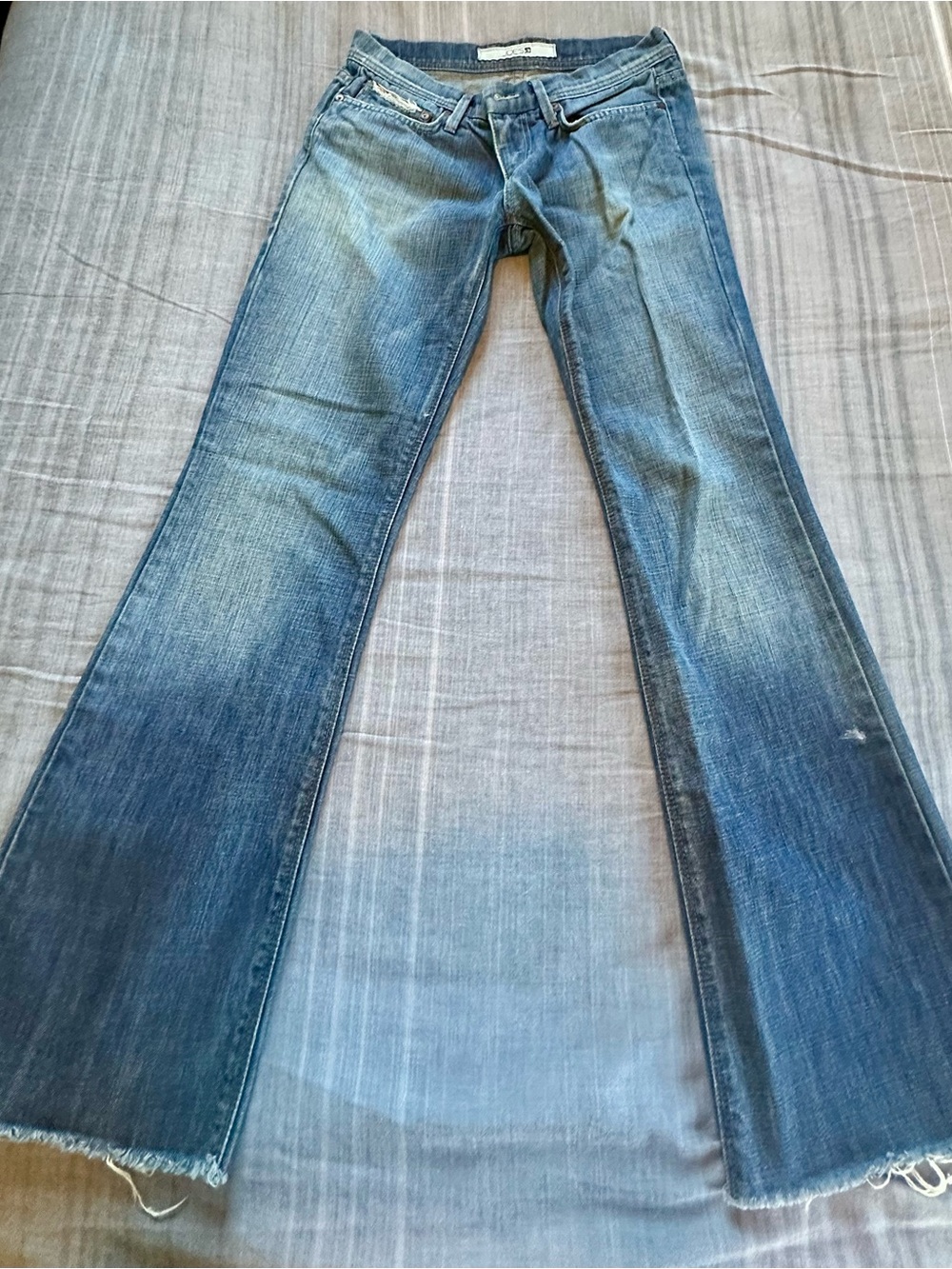 Joe's Jeans Medium Blue Bootcut Denim with Raw Hem